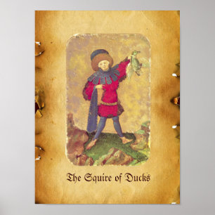 Poster Tarots antiquités/Cartes de justice allemandes/Écu