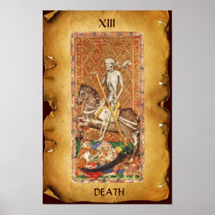 POSTER TAROTS DE RENAISSANCE ANTIQUE 13 / MORT