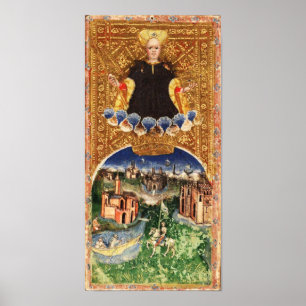 POSTER TAROTS DE RENAISSANCE ANTIQUE 21 / LE MONDE