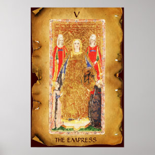 POSTER TAROTS DE RENAISSANCE ANTIQUE 5 / L'EMPRESS
