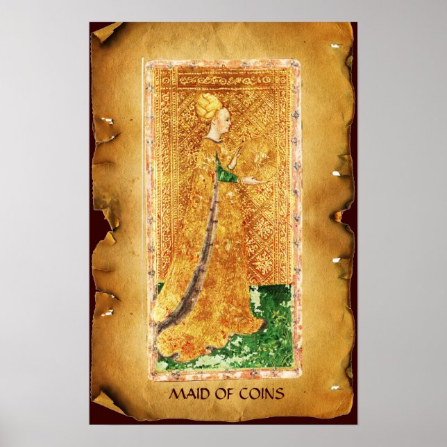 POSTER TAROTS DE RENAISSANCE ANTIQUE / MAIN DE PIÈCES (Devant)