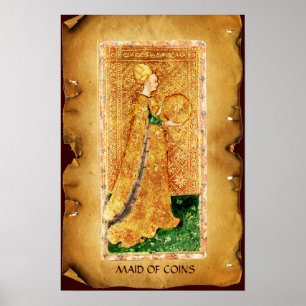 POSTER TAROTS DE RENAISSANCE ANTIQUE / MAIN DE PIÈCES