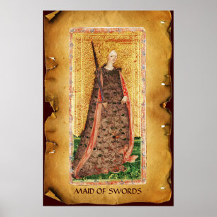POSTER TAROTS DE RENAISSANCE ANTIQUE / MAIN D'ÉPÉE