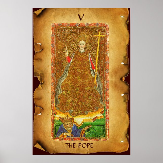 POSTER TAROTS DE RENAISSANCE ANTIQUE V / LE PAPE (Devant)