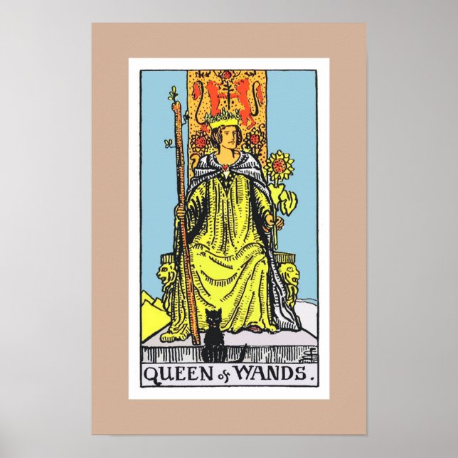 POSTER TAROTS/ REINE DE WANDS (Devant)