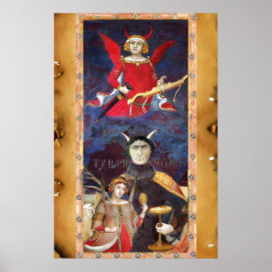 POSTER TAROTS RENAISSANCE ANTIQUES 15 / LE DIABLE