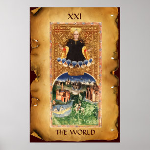 POSTER TAROTS RENAISSANCE ANTIQUES 21 / LE MONDE