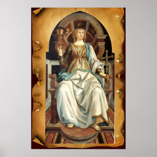 Poster TAROTS RENAISSANCE ANTIQUES 5/ LE PAPE Parchemin