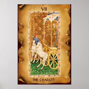 POSTER TAROTS RENAISSANCE ANTIQUES 7 / LE CHARIOT
