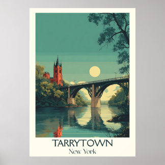 Poster Tarrytown New York Vintage Bridge