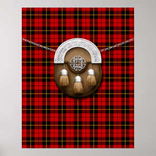 Poster Tartan et escarcelle de Wallace de clan