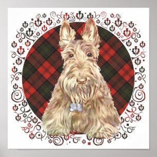 Poster Tartan Scottie Blé
