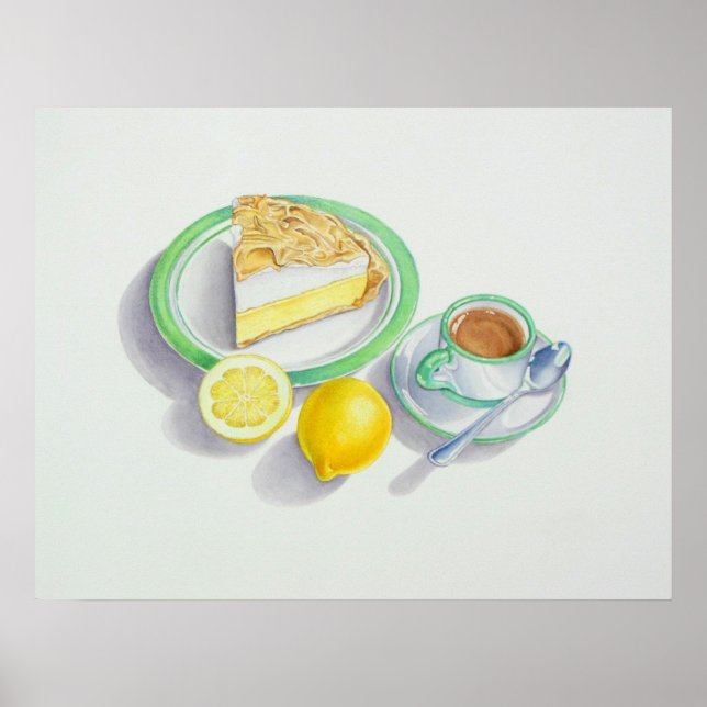 Poster Tarte au citron meringue avec Espresso (Devant)