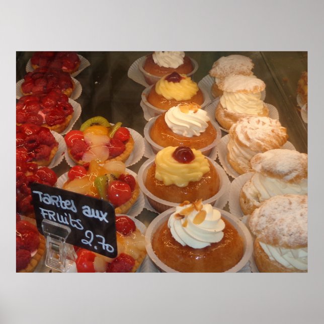 Poster Tartes aux fruits - Pâtisserie (Devant)