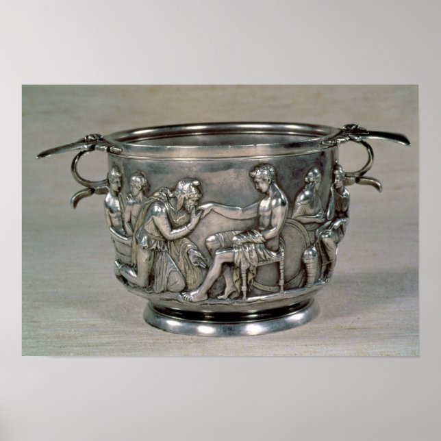 Poster Tasse à boire romaine dorée (Devant)