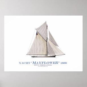 Poster tasse d'amérique yacht 'mayflower', tony fernandes