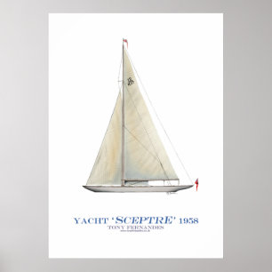Poster tasse d'amérique yacht 'scepter', tony fernandes