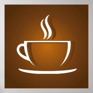 Poster Tasse de café brun