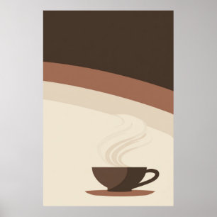 Poster Tasse de café dans le style rétro