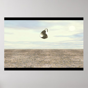 Poster Tasse de thé cassée planant