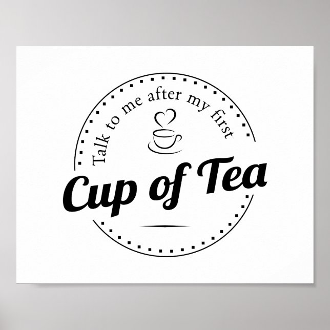 Poster Tasse de thé Cuisine personnalisée Imprimer (Devant)