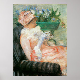 Poster Tasse de thé par Mary Cassatt, Impressionnisme Vin