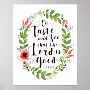 Poster Taste and See The Lord is Good Art Print