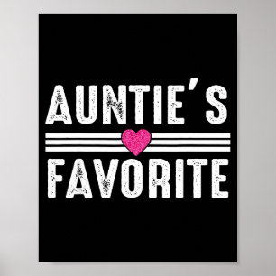 Poster Tatie drôle favorite Fils Fille Je suis de Tatie