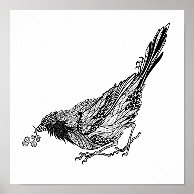 Poster Tatouage d'oiseaux 2 (Devant)