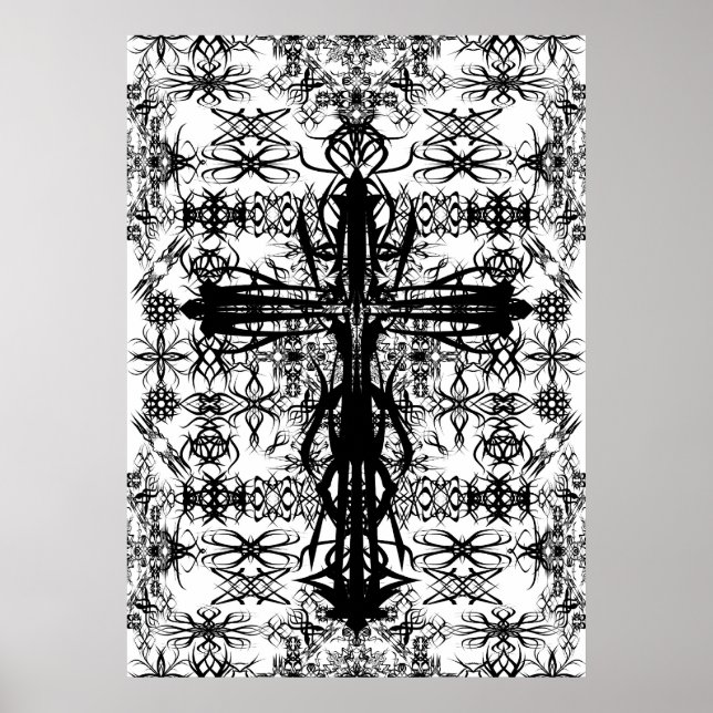 Poster tatouage et croix (Devant)