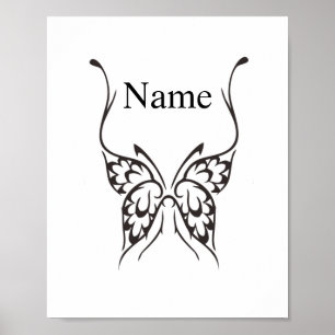 Poster Tatouage papillon stylisé Thunder_Cove