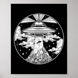 Poster Tatouage spatial Alien - Ufo 51 Area Roswell Croir