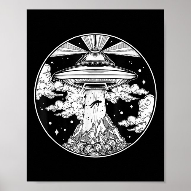 Poster Tatouage spatial Alien - Ufo 51 Area Roswell Croir (Devant)