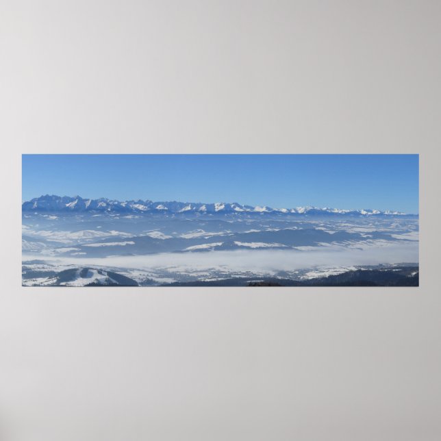 Poster Tatras vue hiver depuis Gorce (Devant)