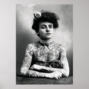 Poster TATTOO LADY c. 1900