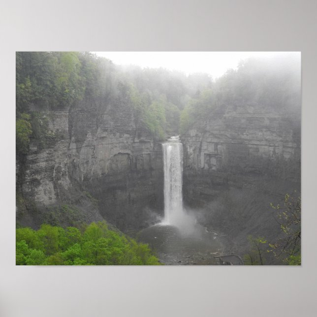 Poster Taughannock Fall Ithaca Waterfall Photo Imprimer (Devant)