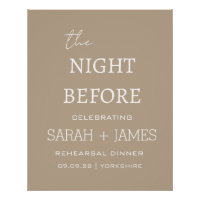 Taupe élégant la veille du dîner de répétition