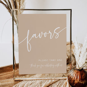 Poster Taupe Favoriser Signal Moderne Minimaliste Douche 