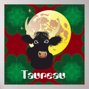 Poster Taureau 21 avril au 20 mai