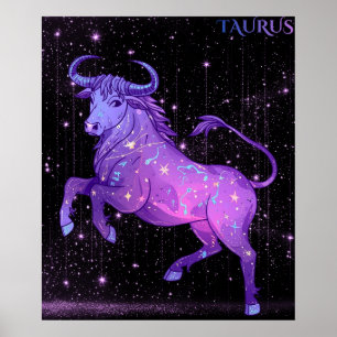 Poster Taureau céleste – Art d'astrologie