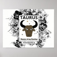 Taureau Zodiaque Maître du Destin Art Floral