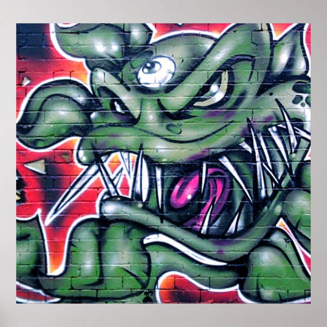 Poster Taurian - Spray peinture graffiti art plante (Devant)