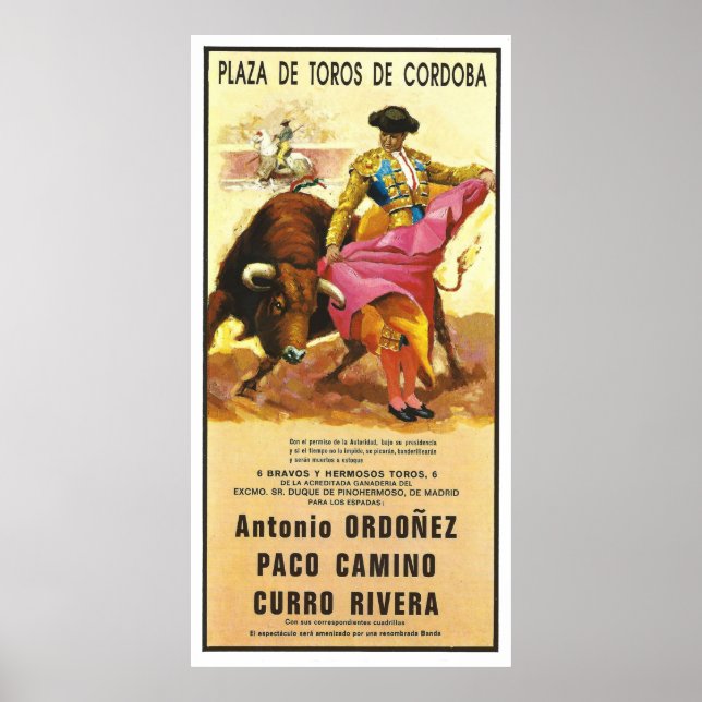 Poster tauromachie, Plaza del Toros, Cordoue, Espagne (Devant)