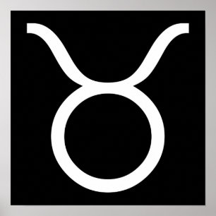 Poster taurus blanc