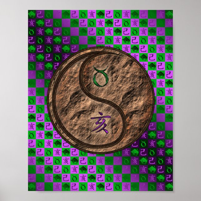 Poster Taurus & Earth Boar (Devant)