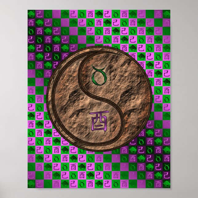 Poster Taurus & Earth Rooster (Devant)
