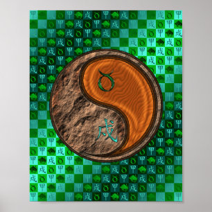 Poster Taurus et chien des bois