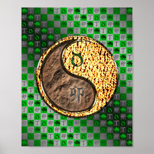Poster Taurus et Rabbit de feu