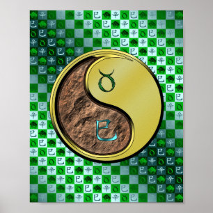 Poster Taurus et serpent métallique