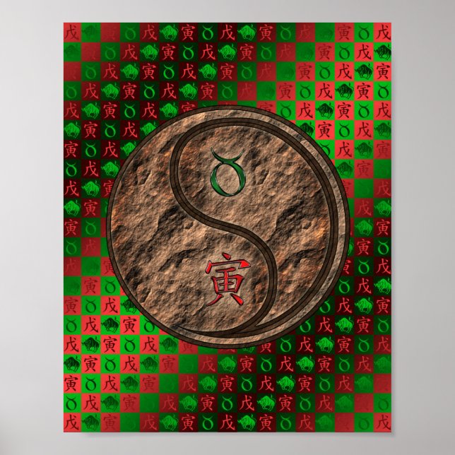 Poster Taurus & Tigre de Terre (Devant)